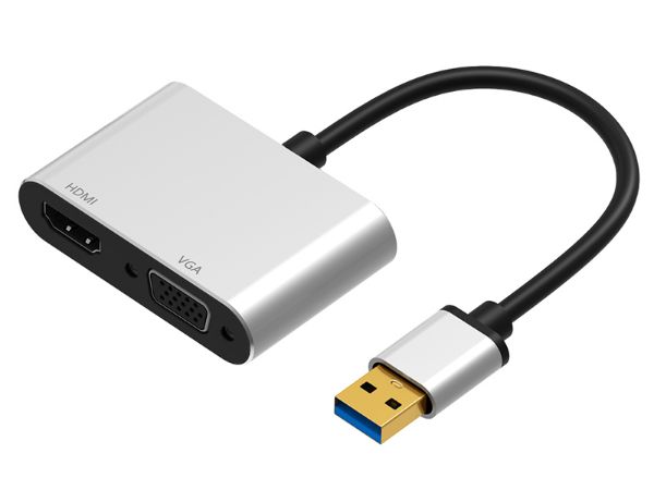 Connect an extra monitor to your laptop or desktop by USB with either VGA or HDMI