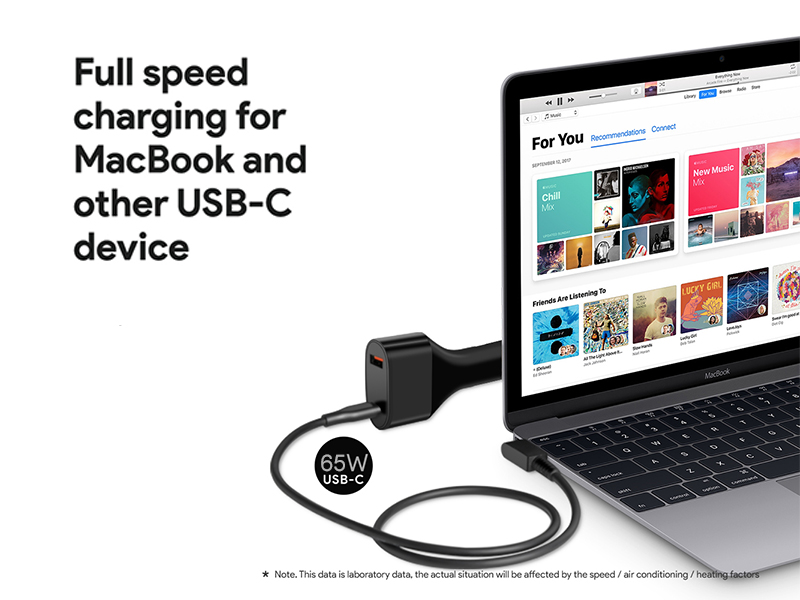 65W USB TypeC Laptop Car Charger via Cigarette Lighter, Output 5V 3A