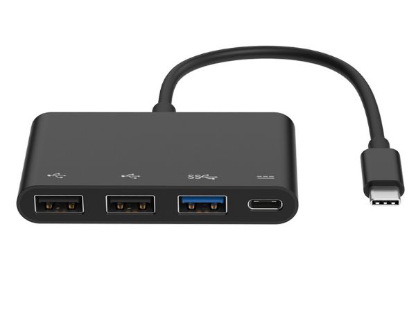 Compact USB-C Hub with 3 USB 2.0 / 3.0 Ports