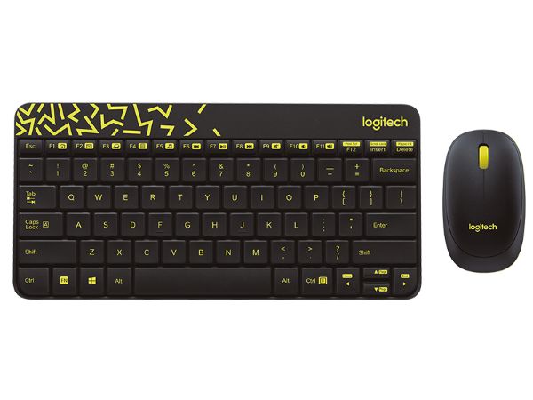 Compact and colourful wireless keyboard and mouse combo for home and office use.