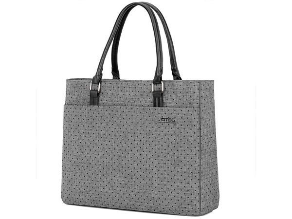 15.6" Stylish Ladies Laptop Bag, lightweight with attractive polka dot pattern and padded notebook compartment suitable for everyday use.